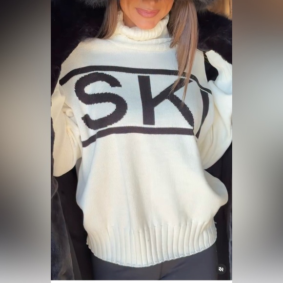 These Three Sweaters - Chic Black and White SKI Sweater